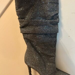 Jessica Simspon Silver Women's Boots. , flashy funky